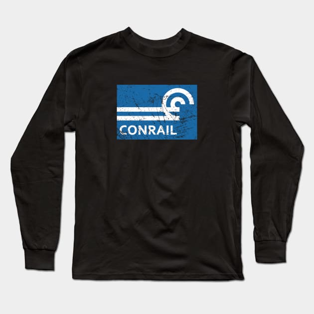 Distressed Conrail Long Sleeve T-Shirt by Railway Tees For All